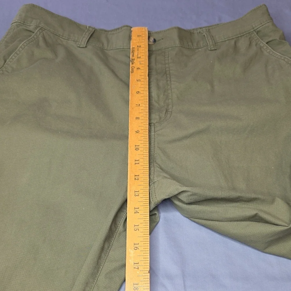 Eddie Bauer Olive Men's Casual Pants Flat Front Straight Leg Cotton Pockets 38